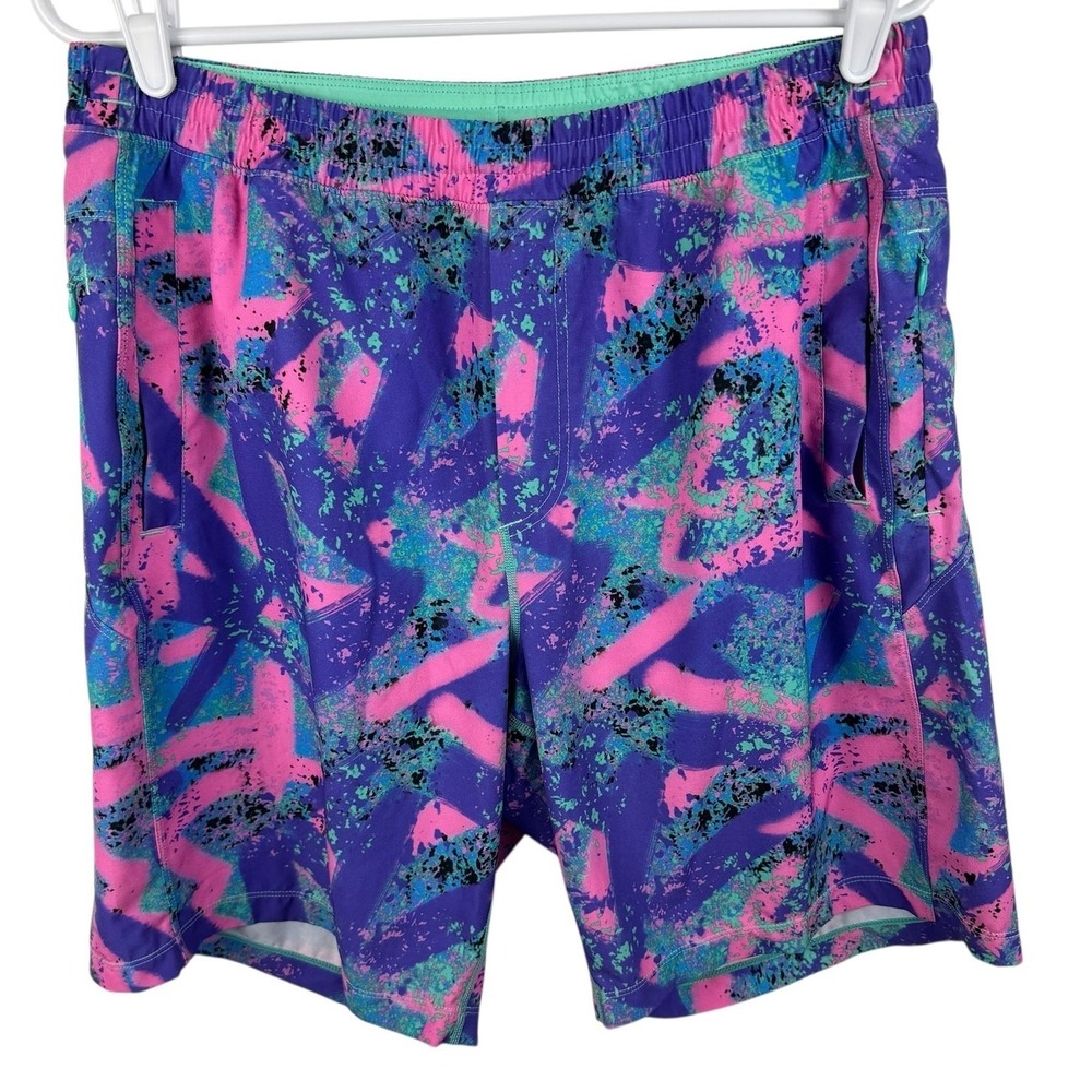 Birddogs Men's XL Shorts Long Boomstick Purple Pink Athletic Stretch Lined - Picture 1 of 8